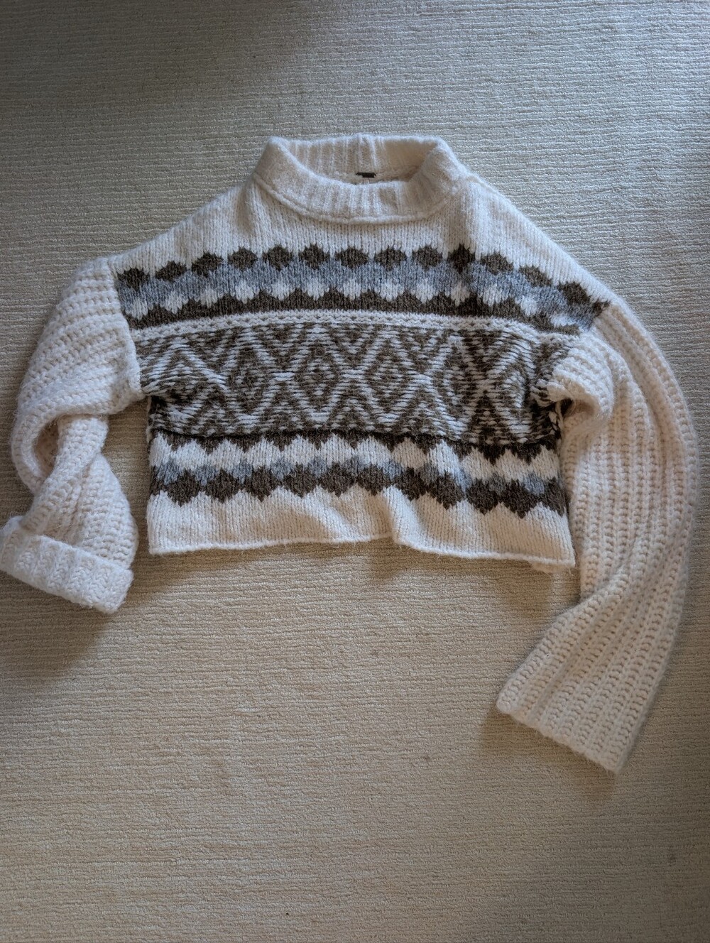 Free People Cropped Alpine Sweater